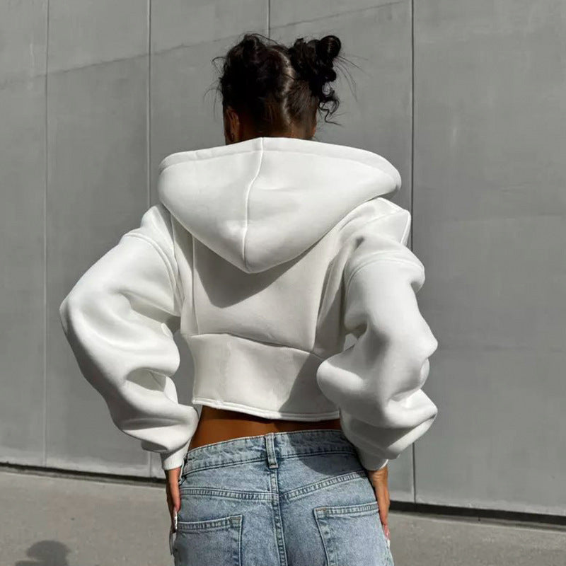 Women’s Zipper Hoodie Cardigan – Y2K Streetwear Long Sleeve Jacket