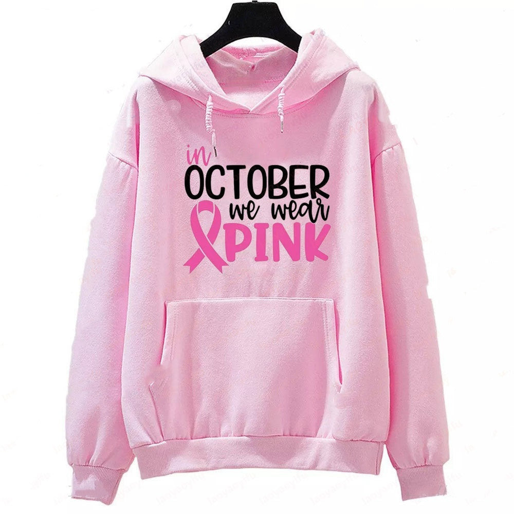 In October We Wear Sweatshirt | Oversized Pink Autumn Style