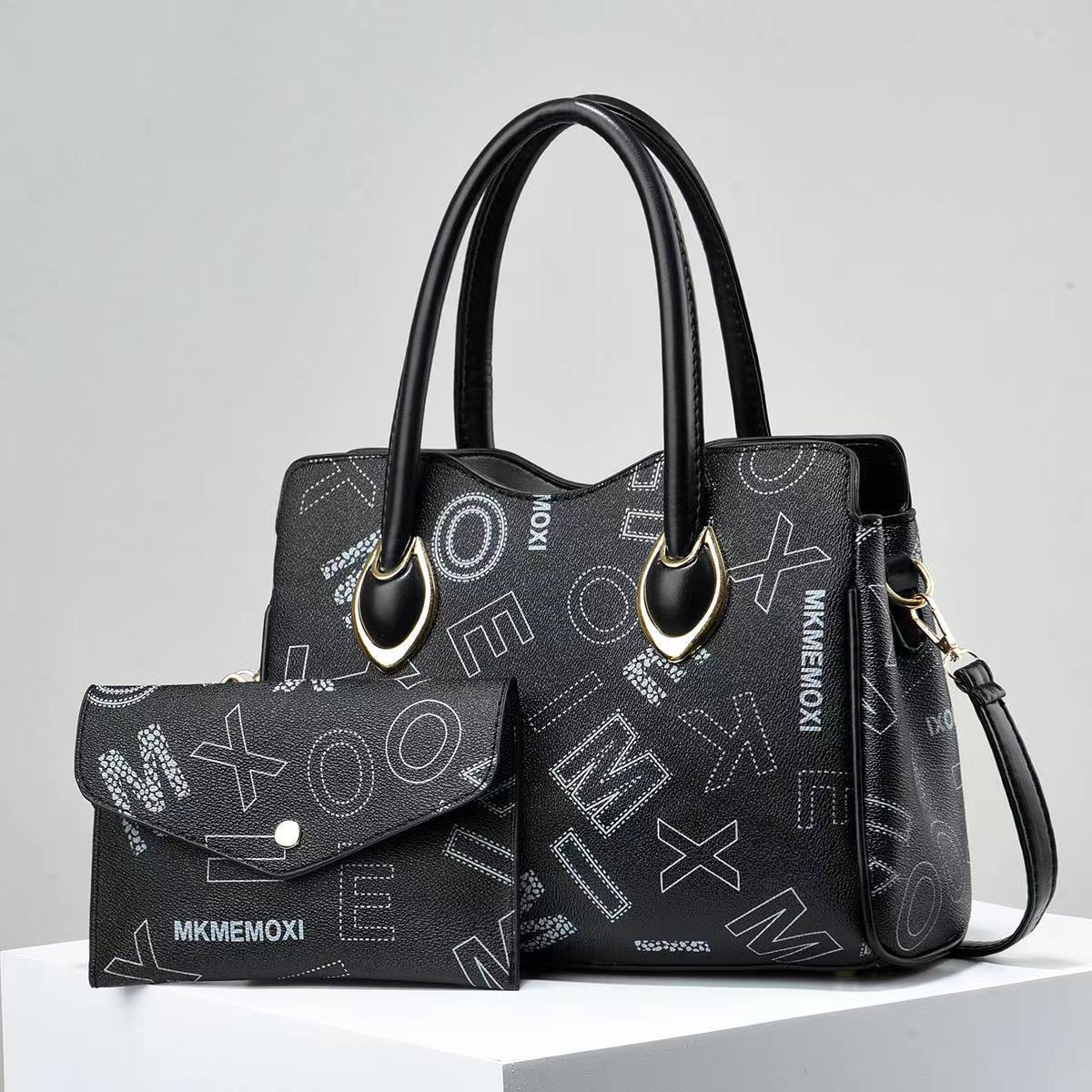 Women’s Elegant Letter Canvas Tote Bag
