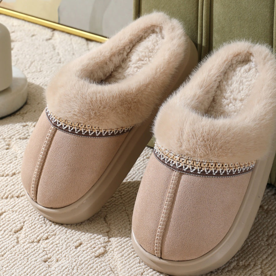 Women’s Fluffy Slippers – Autumn & Winter Thick Sole Outdoor Shoes