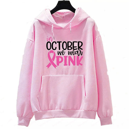 In October We Wear Sweatshirt | Oversized Pink Autumn Style