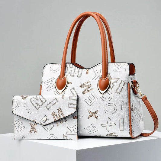 Women’s Elegant Letter Canvas Tote Bag