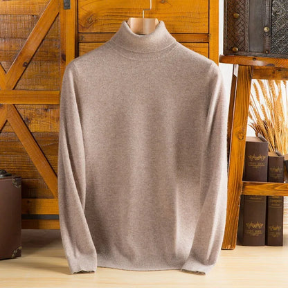 Carter Men's Sweater | 100% Cashmere, Lightweight Turtleneck 6