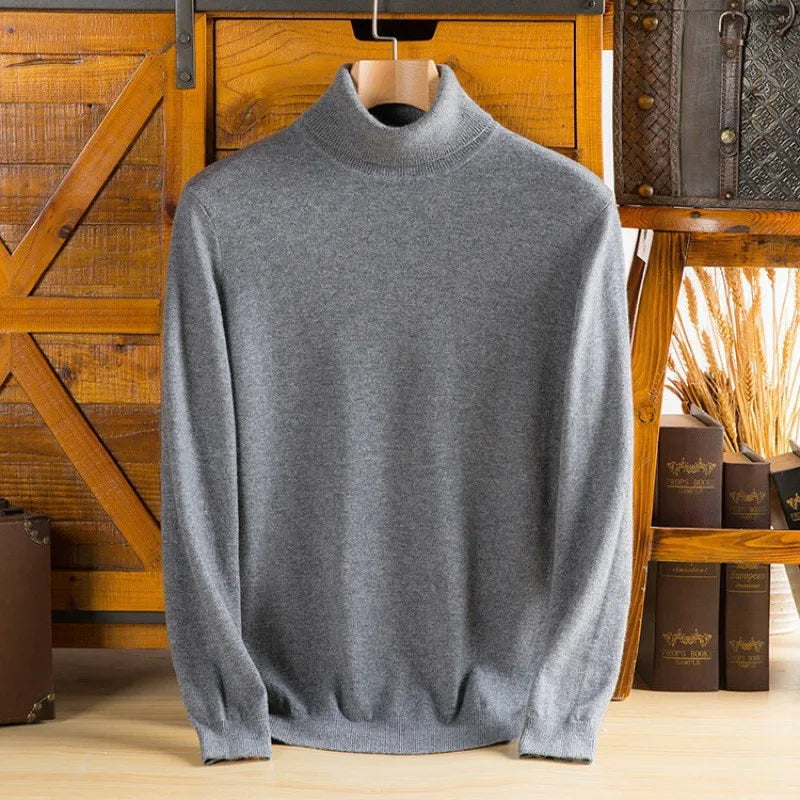 Carter Men's Sweater | 100% Cashmere, Lightweight Turtleneck 7