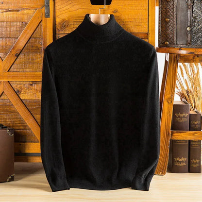 Carter Men's Sweater | 100% Cashmere, Lightweight Turtleneck 9