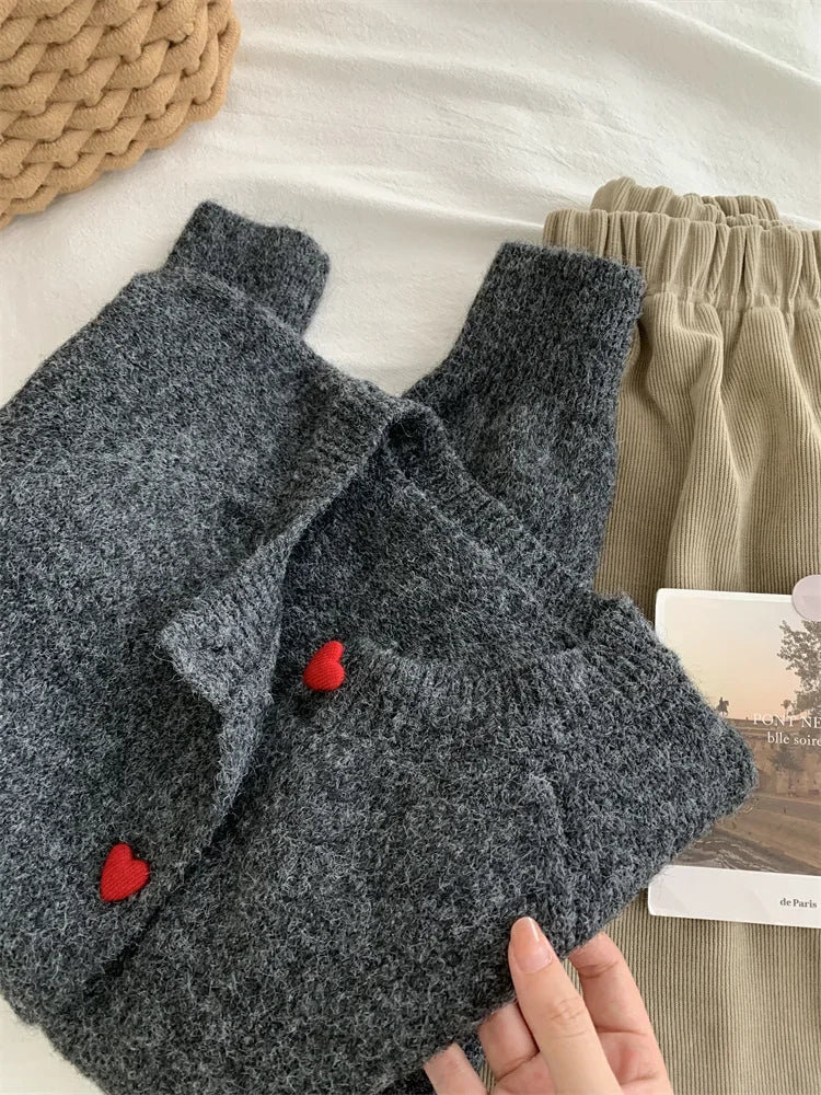 Daisy Women's Cardigan Sweater | Soft Wool, Love Buckle Sleeves, Autumn Winter 4