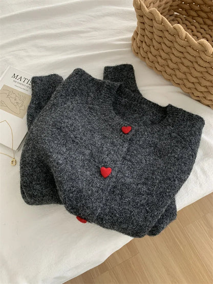 Daisy Women's Cardigan Sweater | Soft Wool, Love Buckle Sleeves, Autumn Winter 6