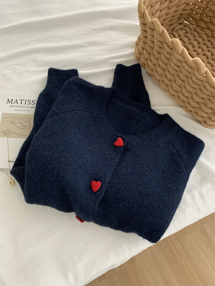 Daisy Women's Cardigan Sweater | Soft Wool, Love Buckle Sleeves, Autumn Winter 7