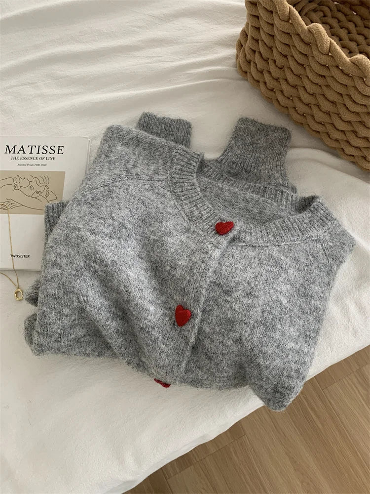 Daisy Women's Cardigan Sweater | Soft Wool, Love Buckle Sleeves, Autumn Winter 8