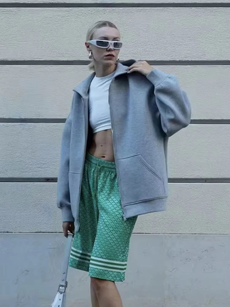 Holly Women's Oversized Hoodie | Casual Zipper Jacket, Comfortable Layering 3