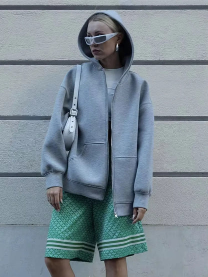 Holly Women's Oversized Hoodie | Casual Zipper Jacket, Comfortable Layering 4