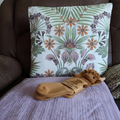 Holly Women's Socks | High-Quality Cotton, Cozy Highland Cow Design 1