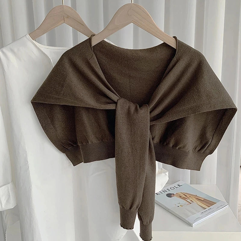 Kara Women's Shawl Wrap | Warm Wool Knitted Neck Guard 4