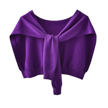 Kara Women's Shawl Wrap | Warm Wool Knitted Neck Guard 7