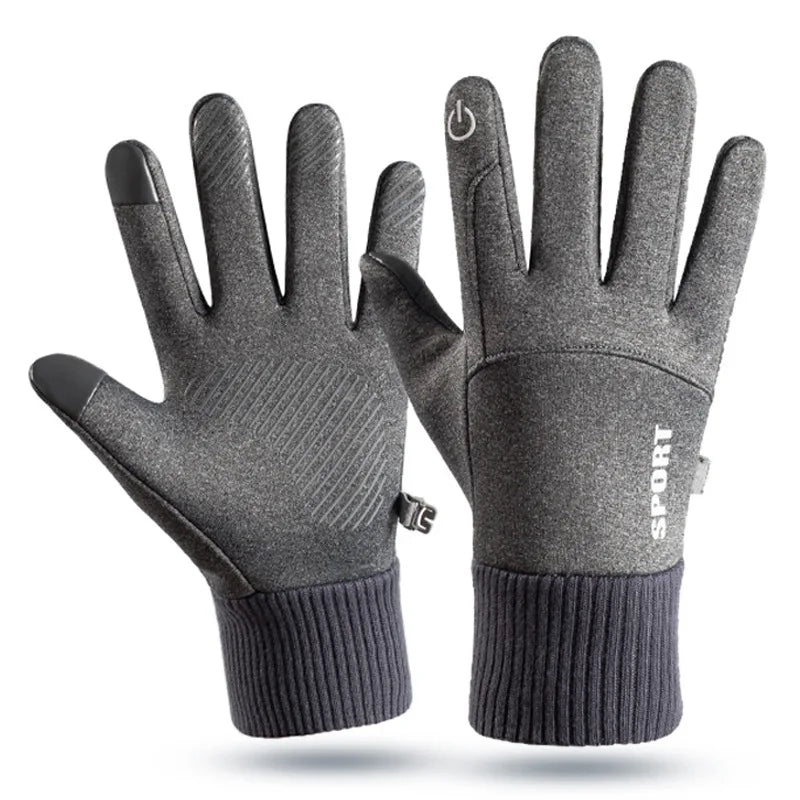 Wavy Men's Sports Gloves | Waterproof Fleece for Running, Cycling, Skiing 7