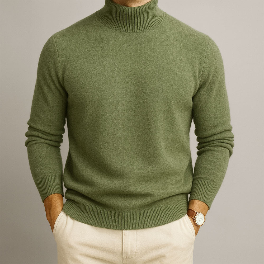 Jasper Men's Sweater | Cozy High Neck with Roll Collar 2