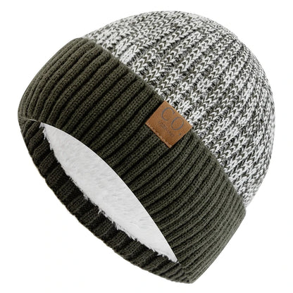 Noble Men's Beanie Hat | Fur Lined, Two-Tone Winter Cap 13