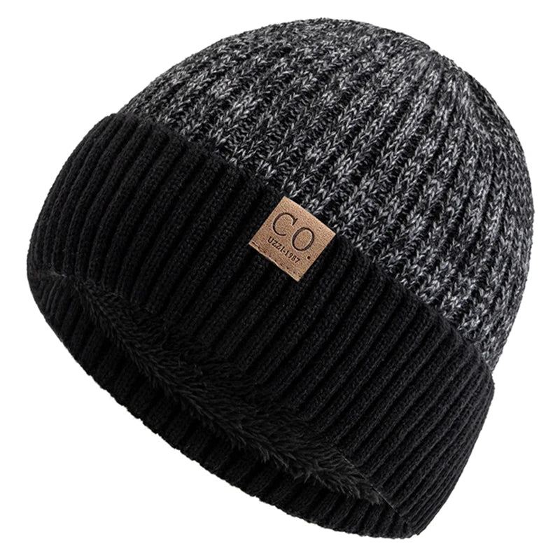 Noble Men's Beanie Hat | Fur Lined, Two-Tone Winter Cap 15