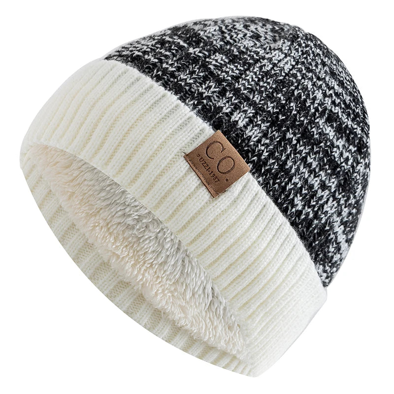 Noble Men's Beanie Hat | Fur Lined, Two-Tone Winter Cap 1
