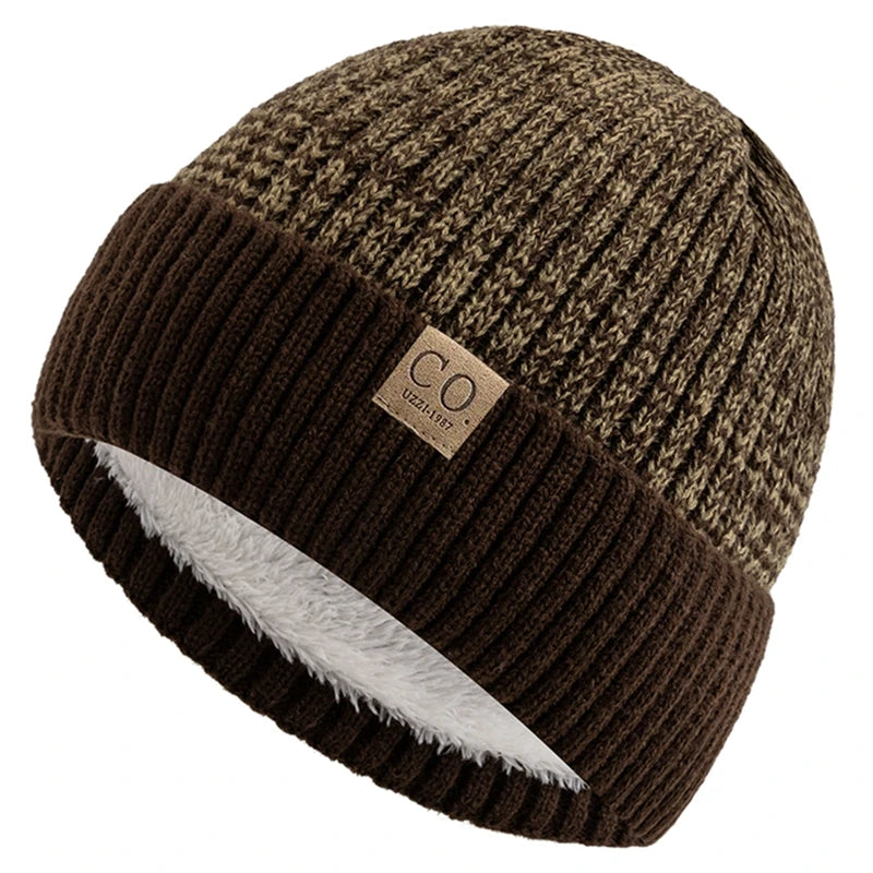 Noble Men's Beanie Hat | Fur Lined, Two-Tone Winter Cap 7