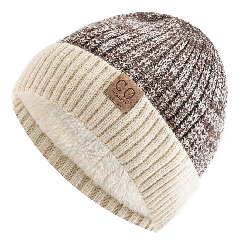 Noble Men's Beanie Hat | Fur Lined, Two-Tone Winter Cap 8