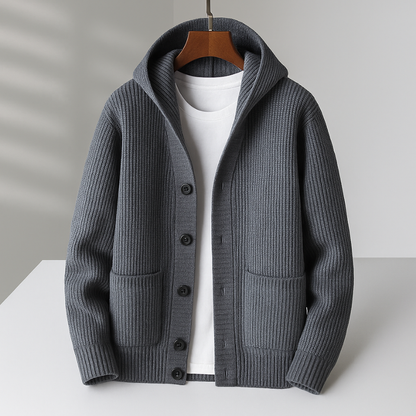 Rico Men's Wool Cardigan | Premium Warmth, Hooded Design 2
