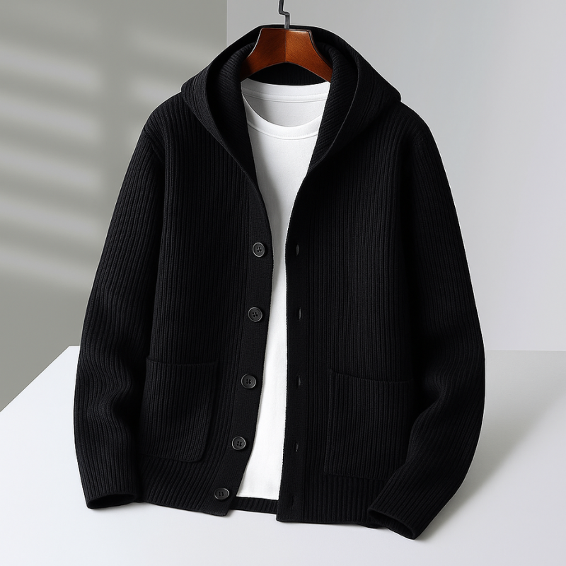 Rico Men's Wool Cardigan | Premium Warmth, Hooded Design 3