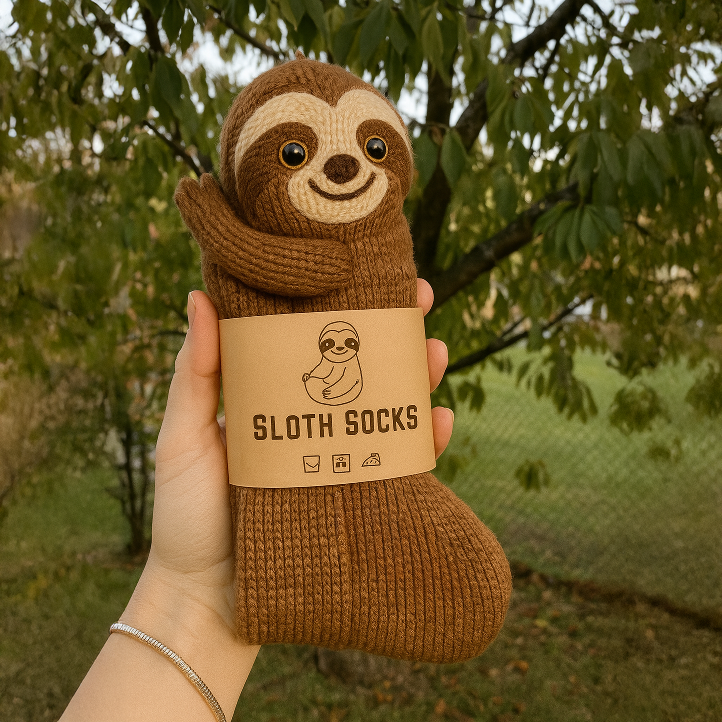 Sandy Women's Sloth Socks | Soft Cotton, Cozy Design 2