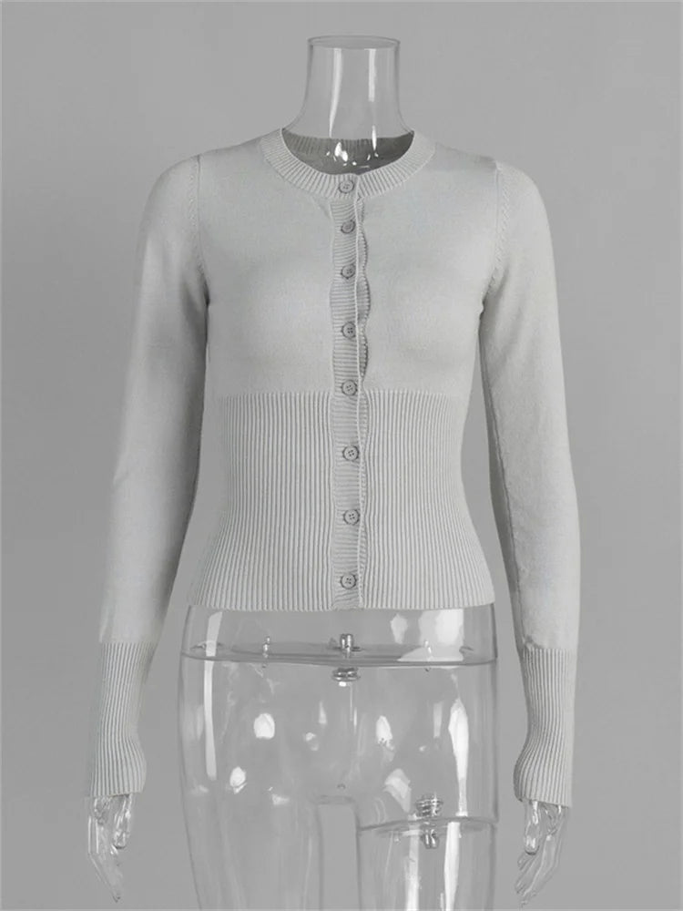 Tina Women's Cropped Cardigan | Elegant Knitwear 9