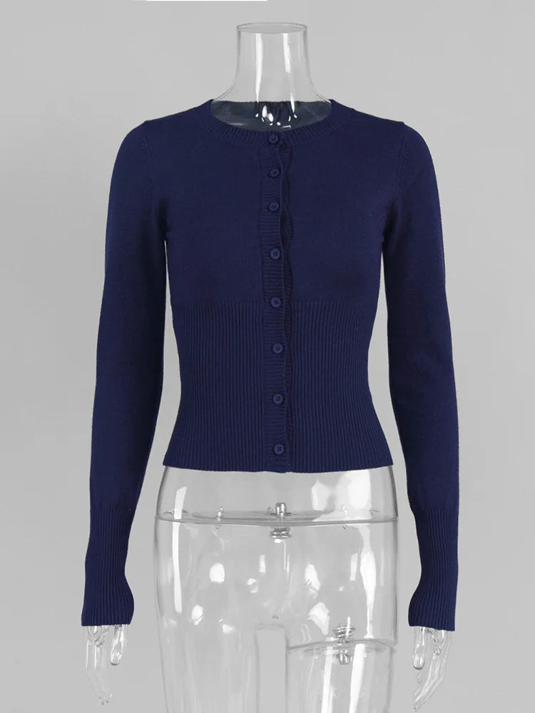 Tina Women's Cropped Cardigan | Elegant Knitwear 11