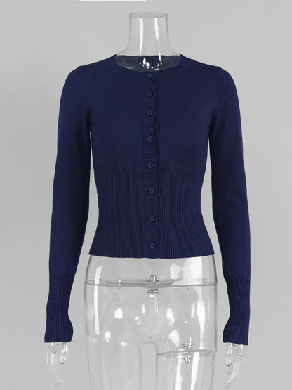 Tina Women's Cropped Cardigan | Elegant Knitwear 11