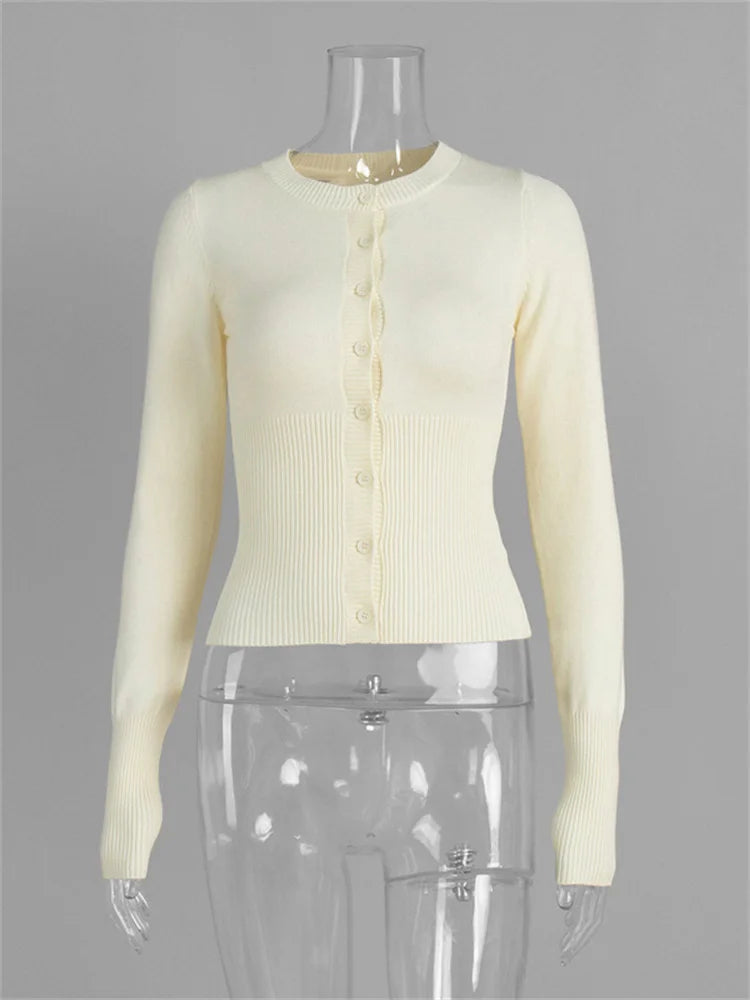 Tina Women's Cropped Cardigan | Elegant Knitwear 12