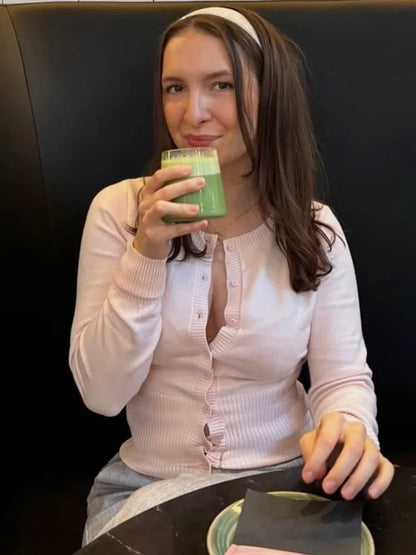 Tina Women's Cropped Cardigan | Elegant Knitwear 4