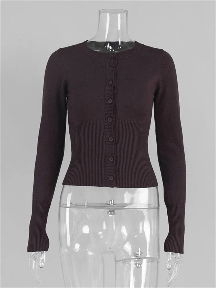 Tina Women's Cropped Cardigan | Elegant Knitwear 6