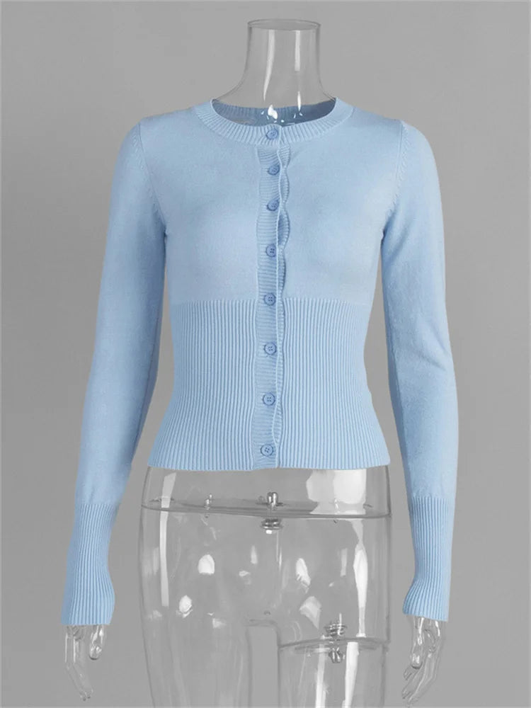 Tina Women's Cropped Cardigan | Elegant Knitwear 8