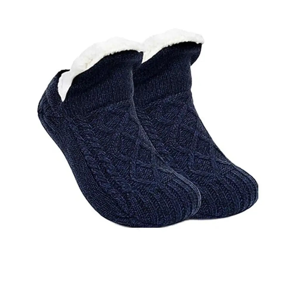 Fuzzy Winter Slipper Socks | Soft Coral Fleece, Unisex 9
