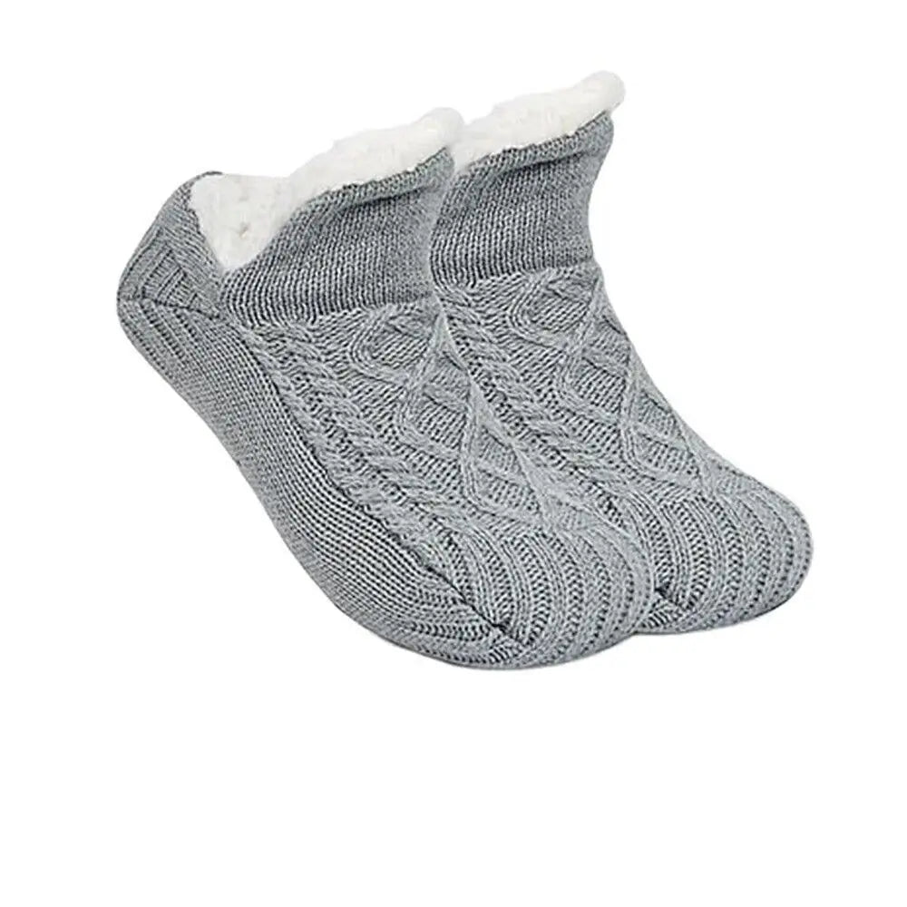 Fuzzy Winter Slipper Socks | Soft Coral Fleece, Unisex 10