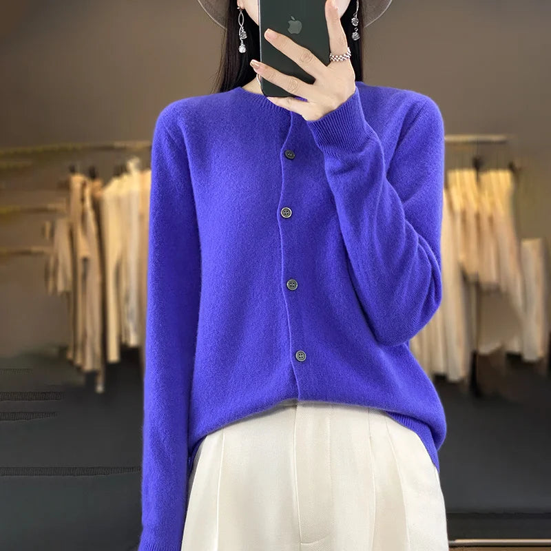 Mira Women's Cardigan | 100% Merino Wool, Lightweight & Casual 15