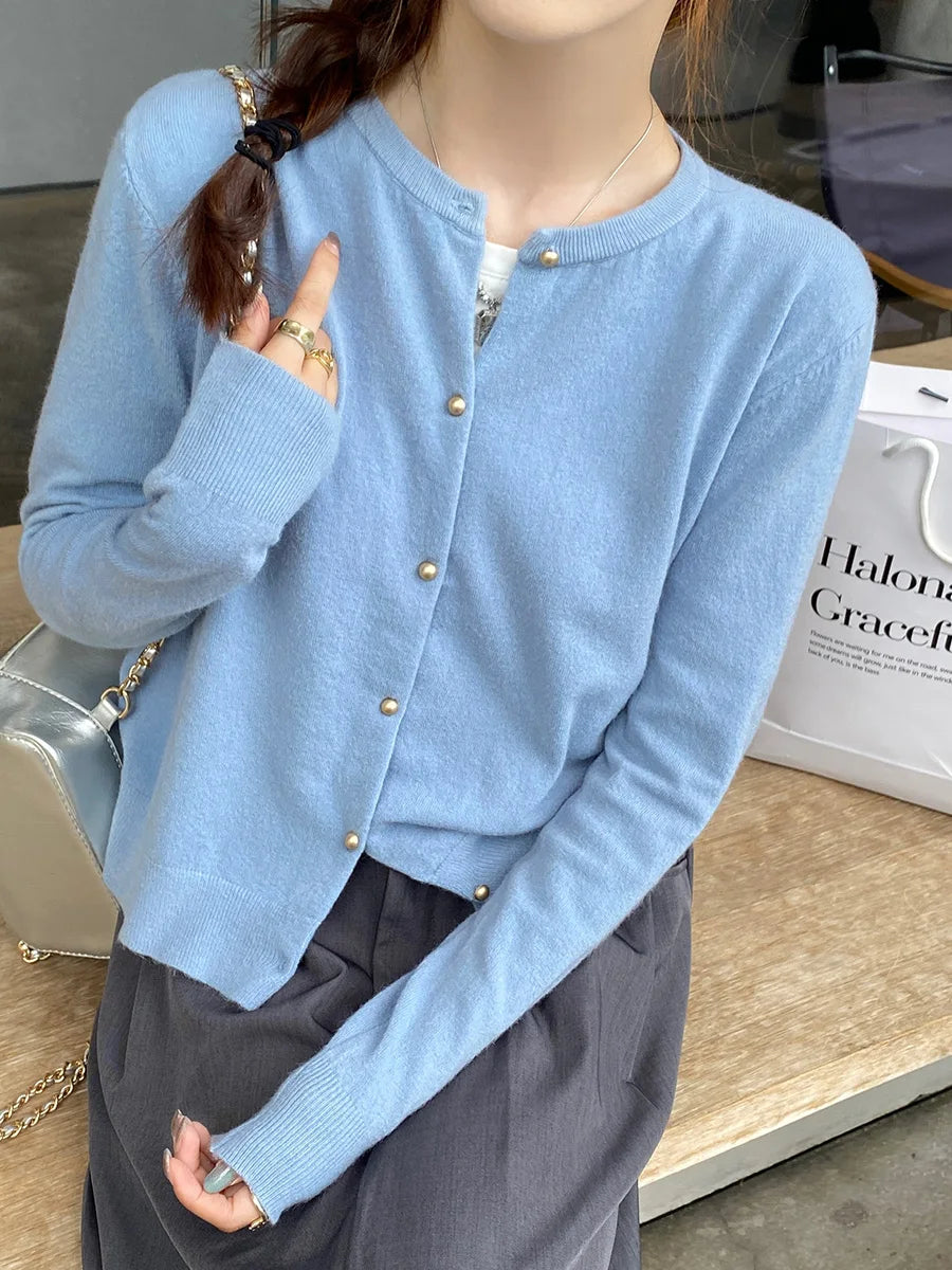 Sari Women's Cardigan Sweater | Knitted, Long Sleeve, Versatile Style 10