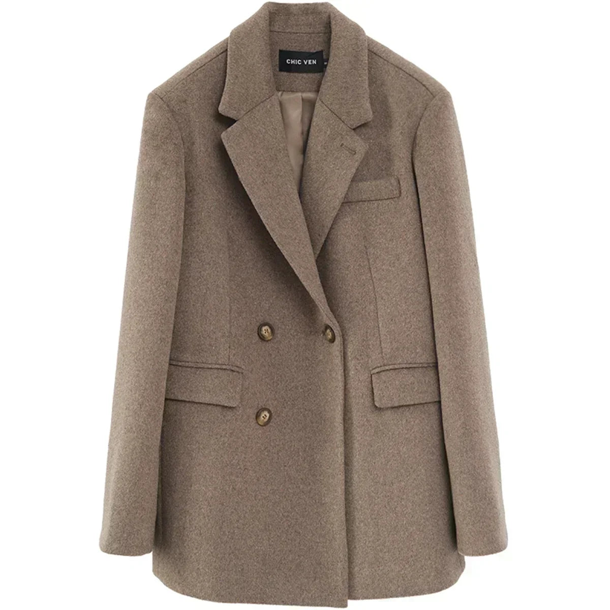 Chic Vivid Women's Overcoat | Wool Blend, Stylish Long Coat 3