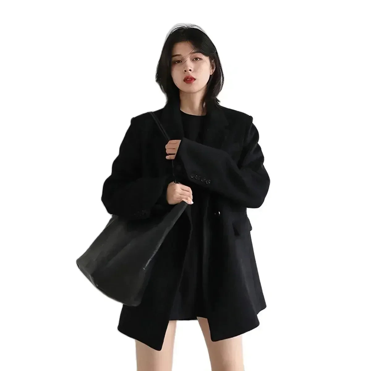 Chic Vivid Women's Overcoat | Wool Blend, Stylish Long Coat 4