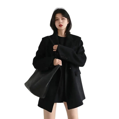 Chic Vivid Women's Overcoat | Wool Blend, Stylish Long Coat 4