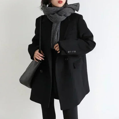 Chic Vivid Women's Overcoat | Wool Blend, Stylish Long Coat 6