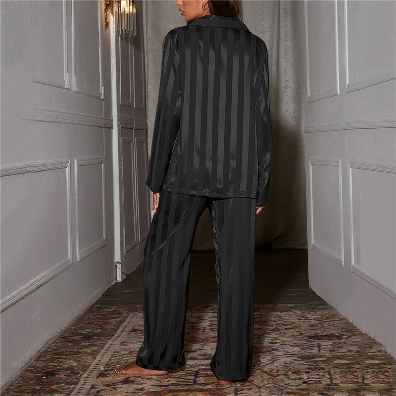 Isaline Women's Silk Pajama Set | Elegant Satin, Long Sleeve Comfort 8