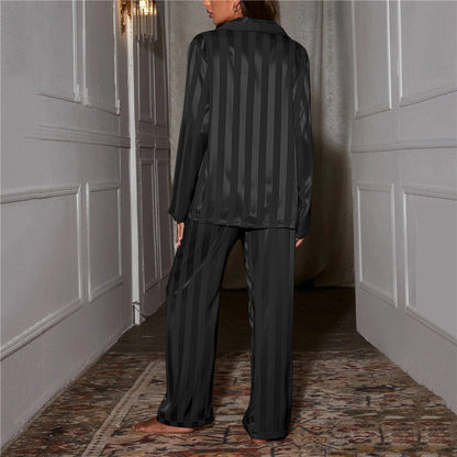 Isaline Women's Silk Pajama Set | Elegant Satin, Long Sleeve Comfort 8