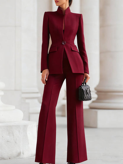Wendy Women's Suit | Tailored Blazer & Flared Trousers, High-Quality Fabric Blend 3