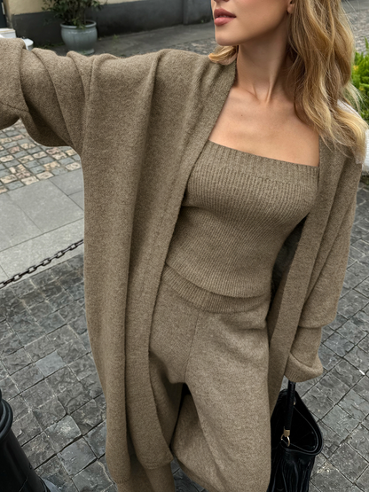 Tara Women's Cardigan Sweater Set | Medium Stretch Knit, Casual Chic 10