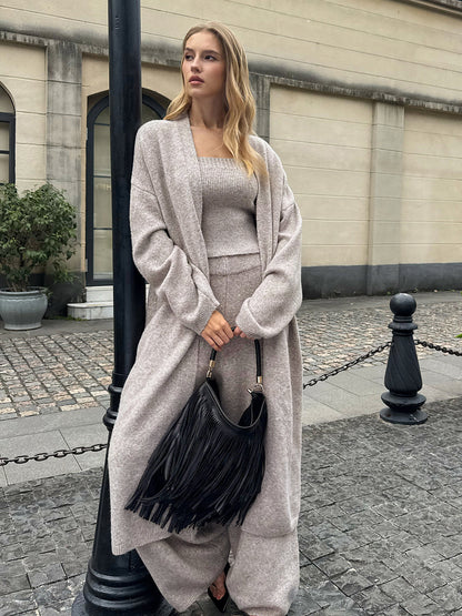 Tara Women's Cardigan Sweater Set | Medium Stretch Knit, Casual Chic 2