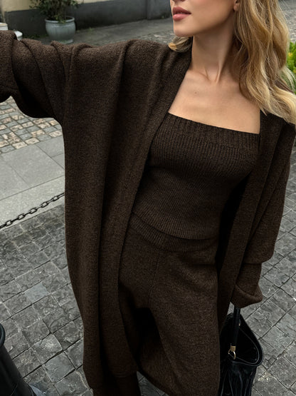 Tara Women's Cardigan Sweater Set | Medium Stretch Knit, Casual Chic 6