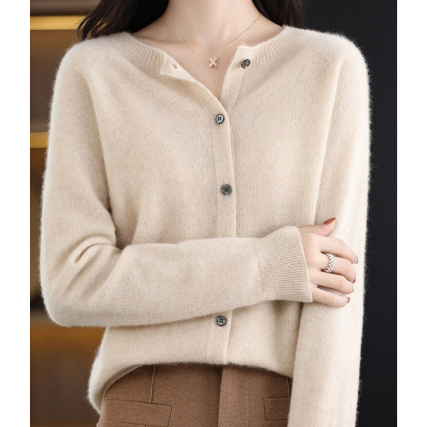Evelyn Women's Cardigan | 100% Pure Merino Wool, Elegant Design 13